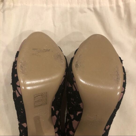 VALENTINO GARAVANI Peep Toe Floral Embroidered Ankle Boots Size 37.5 - Picture 8 of 10